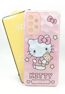 Case Hello Kitty + Mica Cristal Para Samsung Galaxy A32 4g