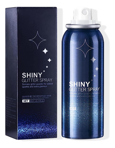 Brillantina Glitter Spray Para Cuerpo Ropa Cabello Festival