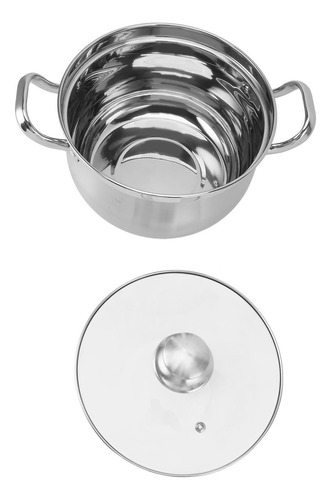 Olla Para Sopa De Acero Inoxidable, 24 Cm, 201, A Prueba De