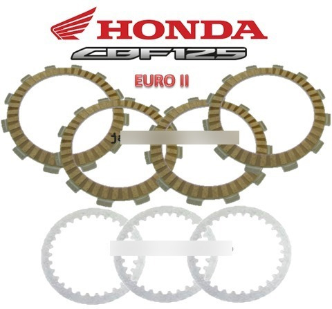 4 Discos Embrague / Clutch + 3separadores Honda Cbf 125 