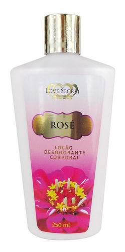  Kit Loção Creme Corporal Rosé Love Secret 60 Ml + 250 Ml