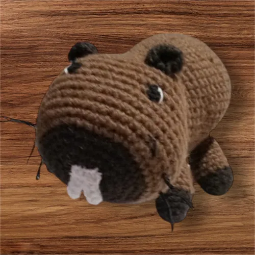 Peluche Capibara/ Capincho/ Crochete Marrón