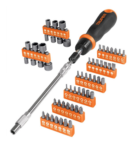 Destornillador Tipo Ratchet Con Puntas Y Copas 58 Piezas