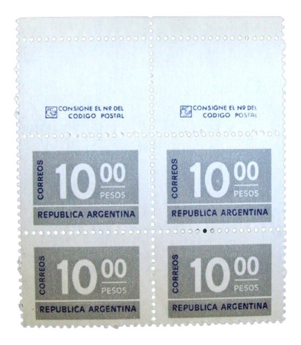 Argentina Cuadro Gj 1726 Cca Cifra 10p Mat Fl Com Mint L1991