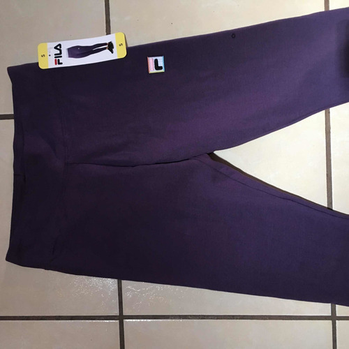 Fila Leggings Cintura Alta Mujer Color Morado Talla Chica