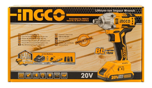 Llave de impacto Inalámbrica 1/2in - INGCO - UCIWLI2001