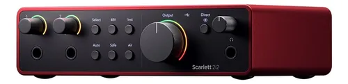 Interfaz De Audio Focusrite Scarlett 2i2 4ª Generación, 2 En