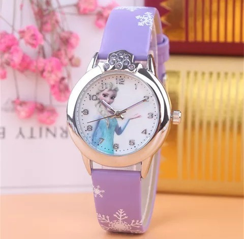 Relógio Frozen Princesa Anna E Elsa Menina Criança Barato