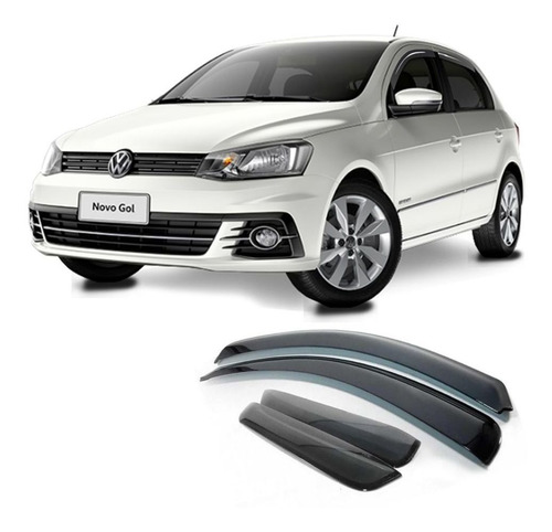 Calha Chuva Volkswagen Gol G7 2017 A 2020 Defletor 4 Portas