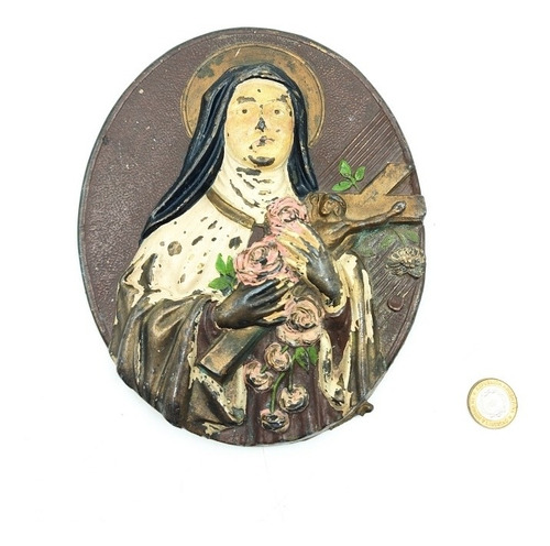 Placa De Imagen Religiosa Virgen Santa Peltrina - Religion