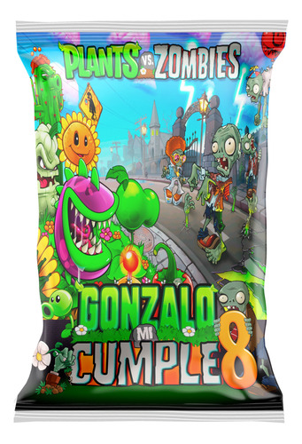 20 Bolsitas Golosineras Chip Bag Plants Vs Zombies