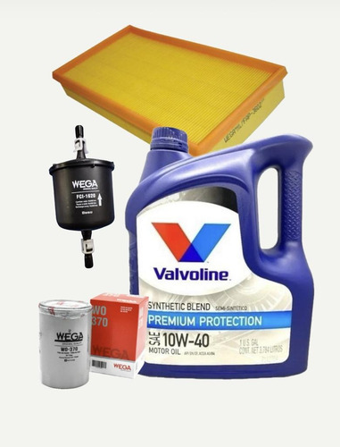 Aceite Valvoline 10w40 + Kit De 3 Filtros Vw Gol - Saveiro 