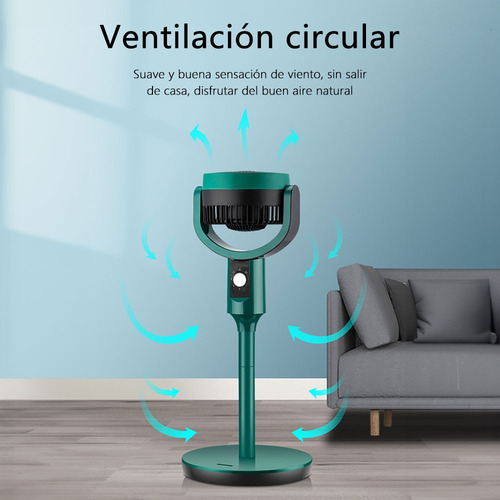Ventilador De Pedestal Circulación De Aire Con 3 Velocidades 31 Cm 60 Hz Verde Negro Plástico 3