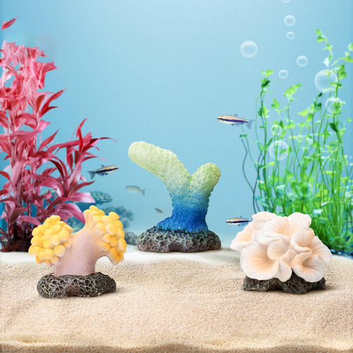 2 Coral De Imitación Para Acuarios, Decoración 2 Piezas