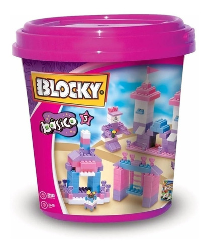 Blocky Balde 3 Nena Bloques Basicos 210 Pzs Mt3 01-0614 Ttm