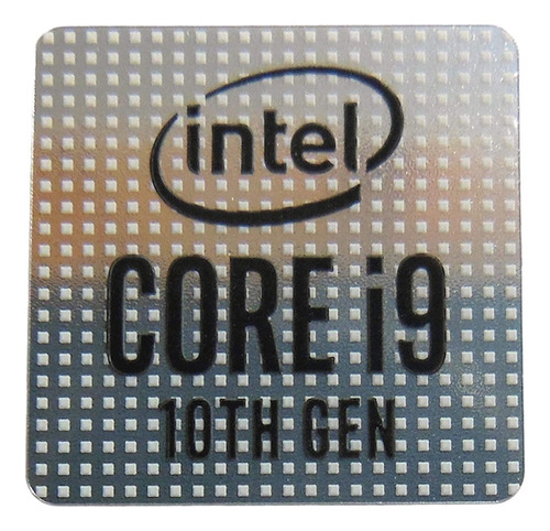 Sticker Pegatina Logo Intel I9 10th Gen