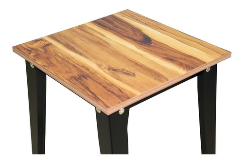 Mesa Lateral De Sala Moderna Mesita Auxiliar De Madera Alta Color Parota