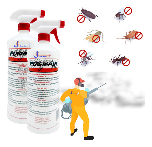 Plagafin Insecticida Original 2pz Para Todo Insecto Rastrero