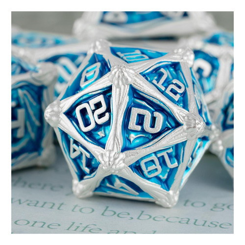 Juego De Dados Superse Dnd Dice Metal Dice 7 Piezas D&d Dice