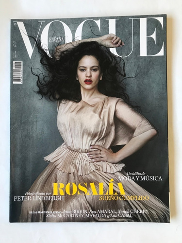 Revista Vogue.españa.tapa Rosalía.fotogafías Peter Lindbergh