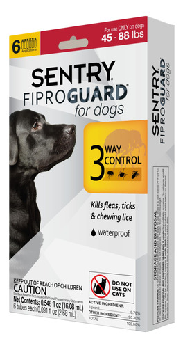 Prevención De Pulgas Y Garrapatas Para Perros Sentry Fiprogu