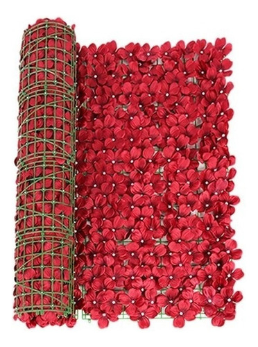 Enredaderas Malla De Flores Rojas Artificiales Decorativas