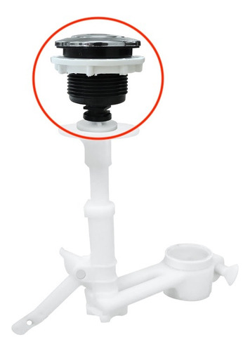Botón Wc 38mm Simple Con Perno Para Izar Sapo Abs Cromado