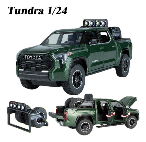 X Toyota Tundra Trd Pro Miniatura Metal Coche Con Luz Y