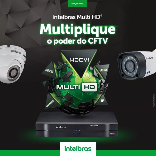 Imagem 6 de 6 de Kit 4 Câmeras Intelbras 1120b Dvr 4 Canais Lançamento - Com Hd