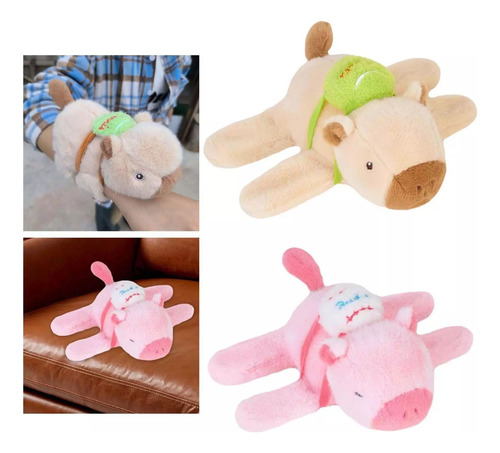 Peluche Capibara Pulsera 17cm Brazo Kawaii Afelpado Colores