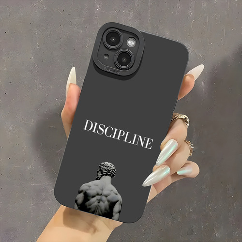 Funda De Teléfono Delgada Para iPhone 14 Pro Max Discipline Art Aesthetic De Silicona A Prueba De Golpes Para iPhone 16 Pro Max