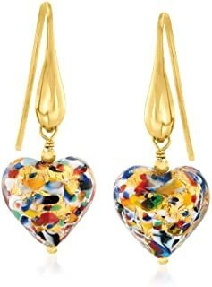 Pendientes Colgantes De Cristal De Murano Italiano, Mult Rsm