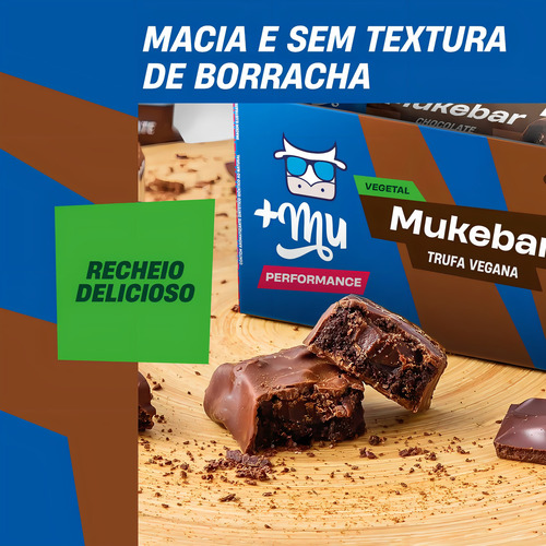 MukeBarrinha Muke Sabor a trufa vegetal 12 unidades 720 g +mu