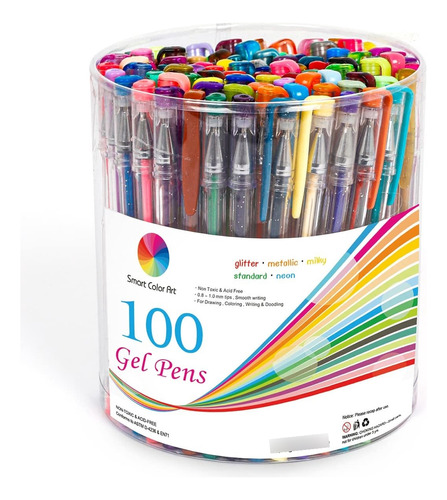 Juego Bolígrafos Gel 100 Colores Smart Color Art Libros Y