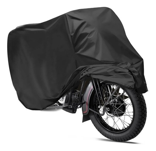 Funda Cubre Moto Tela Kipling Y Felpa Interior Color Negro