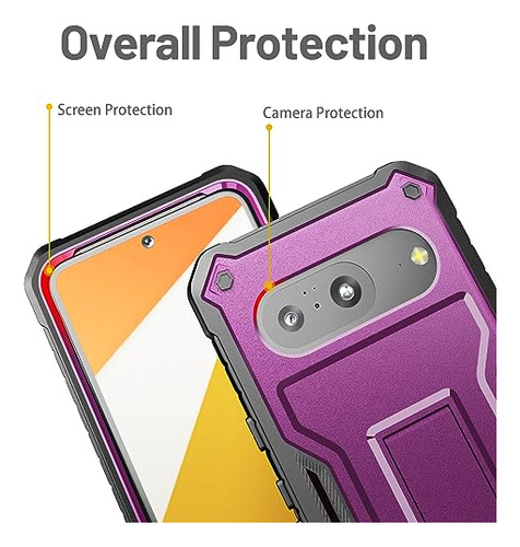 Funda Para Google Pixel 8 Morado Uso Rudo Dual Layer