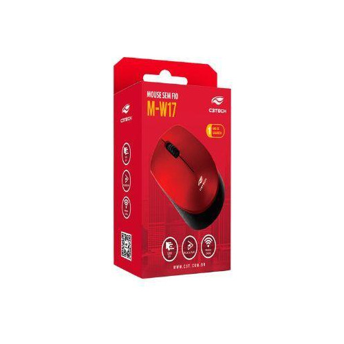 Mouse Sem Fio C3tech M-w17rd Vermelho