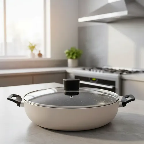 Wok  C/ Tampa Ø28cm 2 Alças 3,55l C.l  Naturalle Ebony Champagne