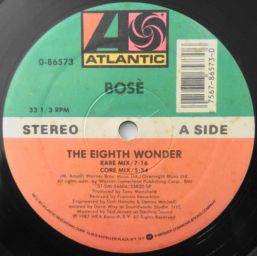 Bosé The Eighth Wonder Disco Importado