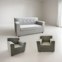 Comprar Sillón Sofá 1,40mts + 2 Un Cuerpo 83cm Juego Living Rustic