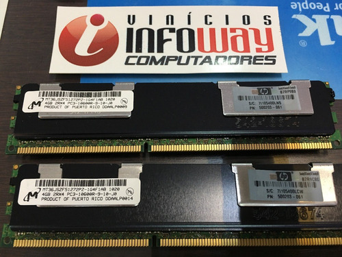 Imagem 6 de 10 de Memória 4gb Pc3-10600r Hp Proliant Dl160se Dl170e Dl170h G6