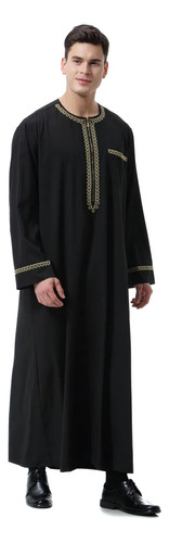 Homens Muçulmanos Islâmicos Jubba Thobe Kimono Long Robe Sau