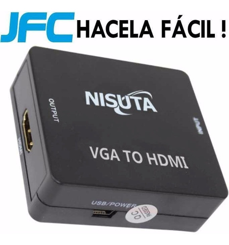 Conversor Convertidor Adaptador Vga + Sonido A Hdmi, Stock !