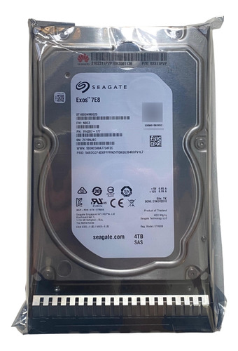 Hd Huawei 4tb 7.2k 3.5 Sas 12gb 02311pvp Com Gaveta * Cor Prateado