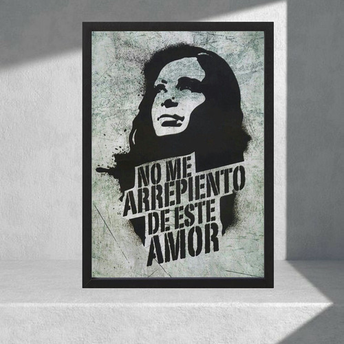 Cuadro Decorativo Cristina Kirchner Cfk 09 - A3 30x40 Gris Negro