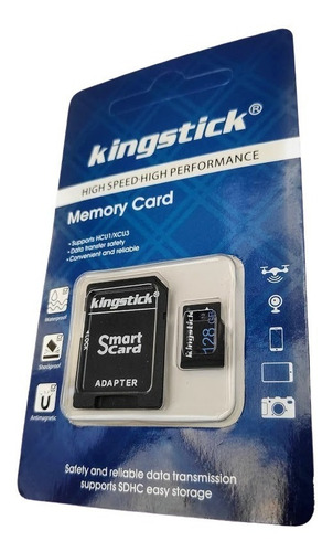 Cartão De Memória 128gb 128 Gb Classe 10 80mb/s + Adaptador