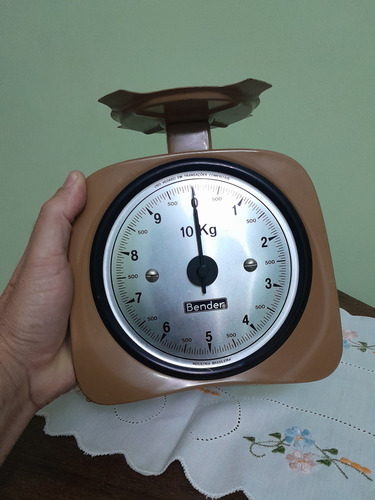 Balança Bender Antiga 10 Kg. Marrom 10 Kg (Usado)