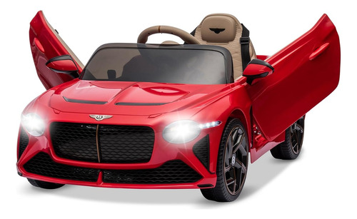 Vehículo P/niños Estilo Bentley Bacalar C/luces; 12 V; Rojo