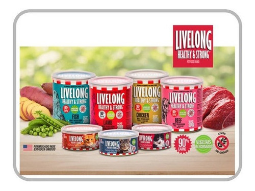 Ração Úmida Para Cães Sabor Carne 300g - Livelong