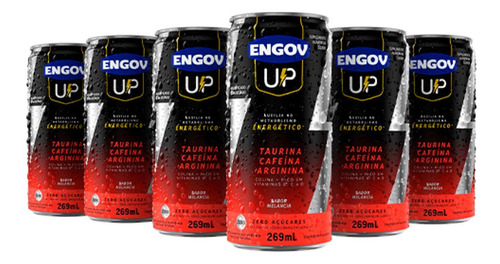 Kit Energético Engov Up Melancia 06 Unidades 269ml